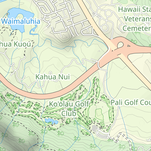 Moku Moo Topo Map HI, Honolulu County (Kaneohe Area) Topo Zone