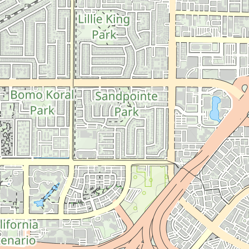 South Coast Plaza Shopping Center Topo Map CA, Orange County (Newport Beach  Area)