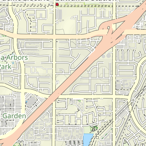 Victoria Gardens Shopping Center Topo Map CA, San Bernardino