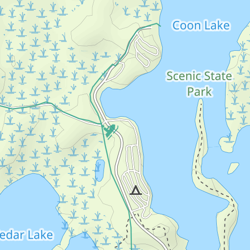Scenic State Park Map Scenic State Park Topo Map Mn, Itasca County (Coon Lake Area) Topo Zone