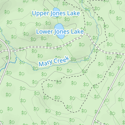 Mary Creek Topo Map WI, Oconto County (Reservoir Pond Area) Topo Zone