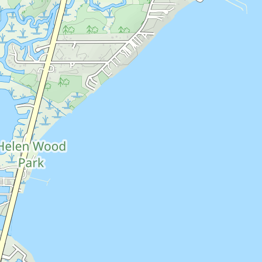 Buccaneer Yacht Club Topo Map AL, Mobile County (Hollingers Island Area)