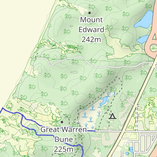 Warren Dunes State Park Map Warren Dunes State Park Topo Map Mi, Berrien County (Bridgman Area) Topo  Zone