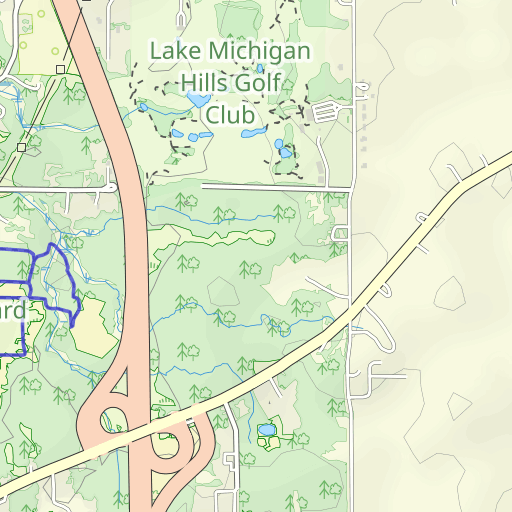 Lake Michigan Hills Golf Club Topo Map MI, Berrien County (Coloma Area)