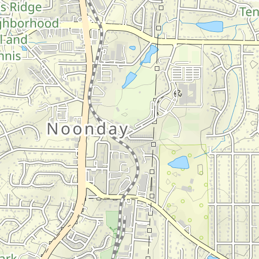 Noonday Park Field Map Noonday Creek Park Topo Map Ga Cobb County Kennesaw Area Topo Zone