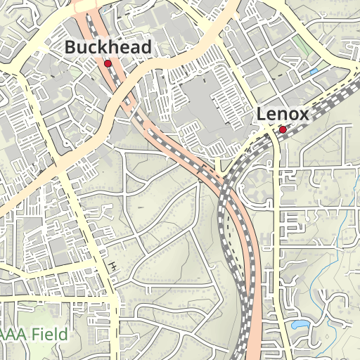 Lenox Square Shopping Center Topo Map GA, Fulton County (Northeast