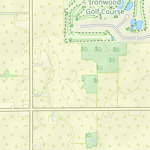 Ironwood Golf Course Topo Map OH, Fulton County (Wauseon Area)