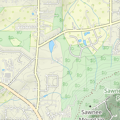 Sawnee Mountain Trail Map Sawnee Mountain Topo Map Ga Forsyth County Cumming Area Topo Zone