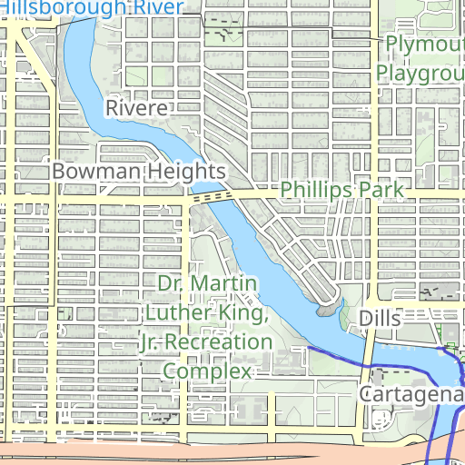 Hillsborough County topographic map, elevation, terrain