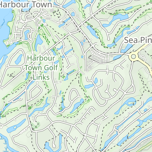 Harbour Town Shopping Center Topo Map SC, Beaufort County (Bluffton Area)