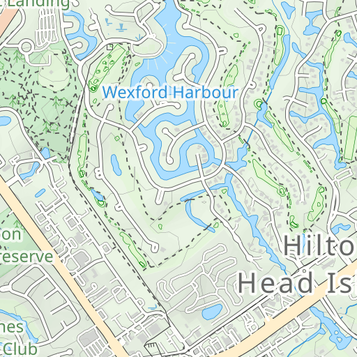 Harbour Town Golf Links Topo Map SC, Beaufort County (Hilton Head Area)
