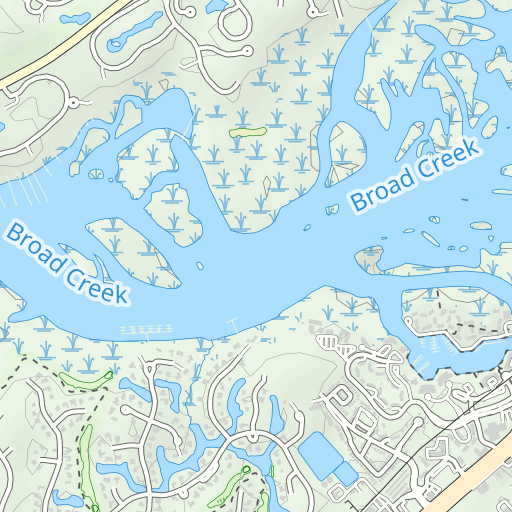 Harbour Town Golf Links Topo Map SC, Beaufort County (Hilton Head Area)