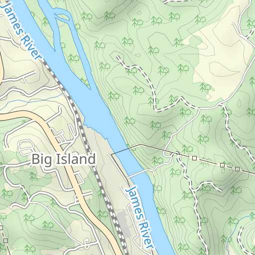 Big Island Virginia Map Big Island Topo Map Va, Bedford County (Big Island Area) Topo Zone