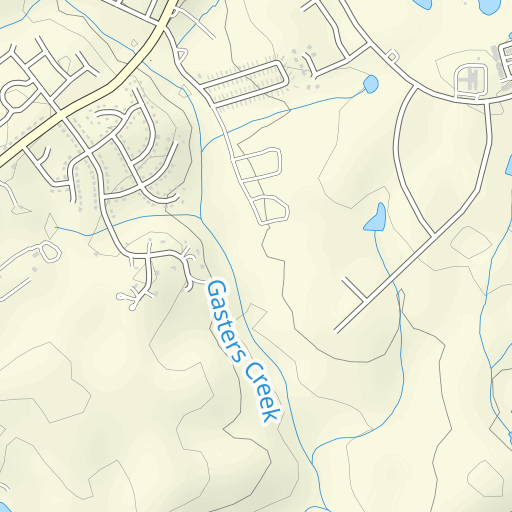 Gasters Creek Topo Map NC, Lee County (Sanford Area) Topo Zone