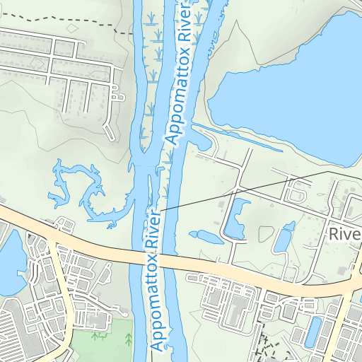 Southpark Mall Topo Map VA, Colonial Heights (city) County