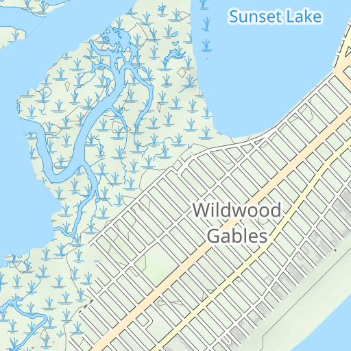 Wildwood Crest Street Map Wildwood Crest Topo Map Nj, Cape May County (Wildwood Area) Topo Zone