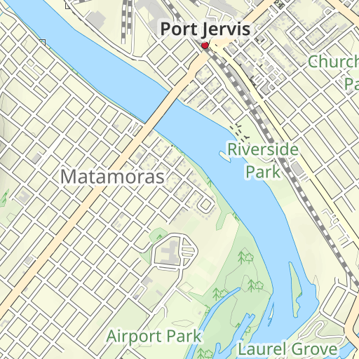 Port Jervis Topo Map NY, Orange County (Port Jervis North Area) Topo Zone