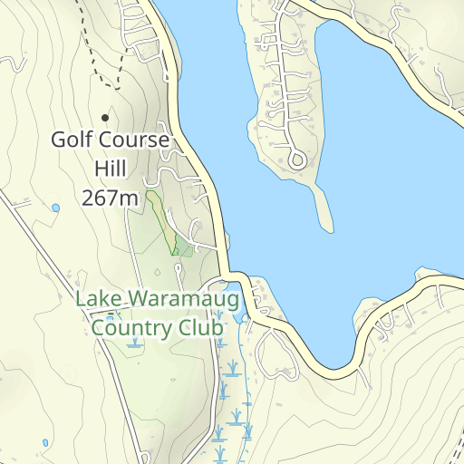 Lake Waramaug Topo Map CT, Litchfield County (New Preston Area)