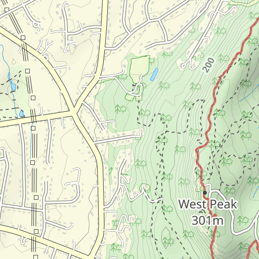 Hubbard Park Trail Map Hubbard Park Topo Map Ct, New Haven County (Meriden Area) Topo Zone