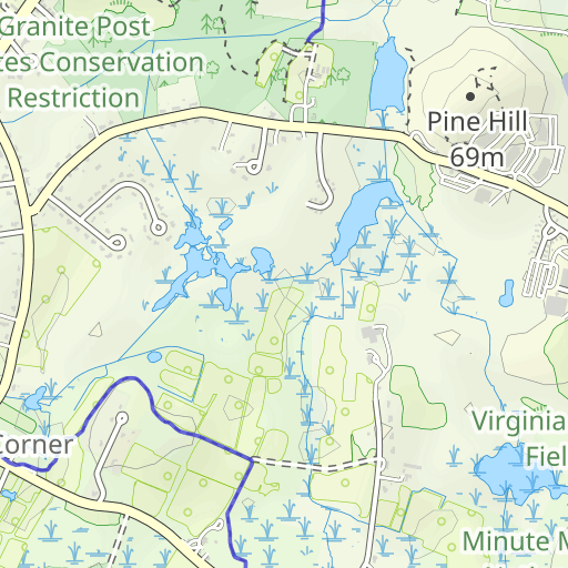 Minuteman National Park Map Minute Man National Historical Park Topo Map Ma, Middlesex County (Concord  Area) Topo Zone