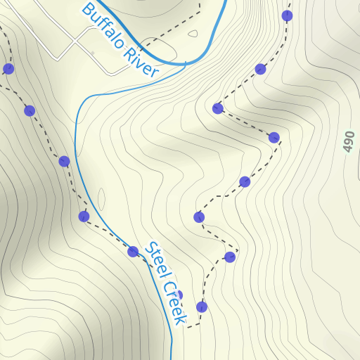 Bee Bluff Topo Map Newton County Ar Ponca Area