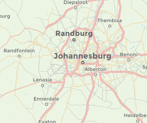 Map of Johannesburg, South Africa
